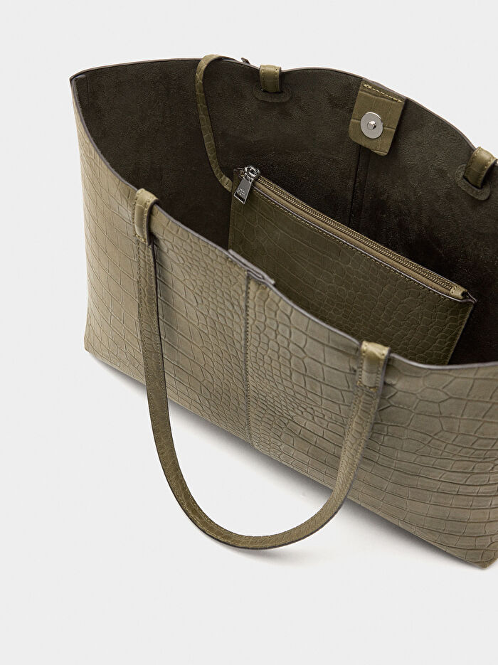 Hayvan Desenli Shopper Çanta