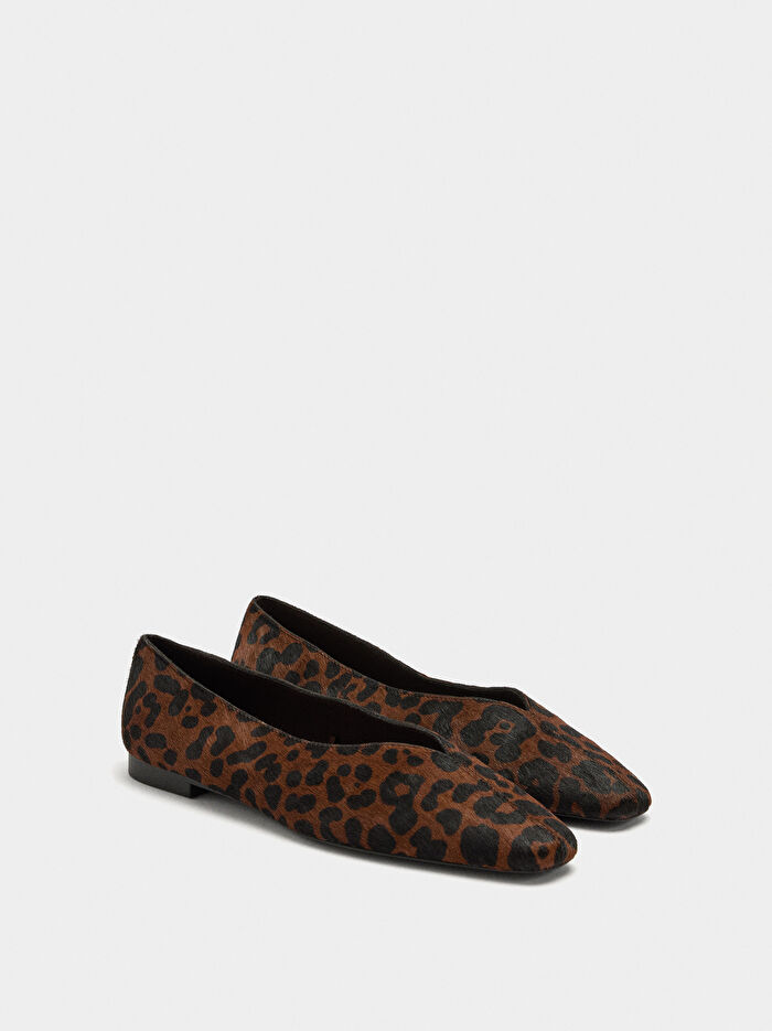 Hayvan Desenli Deri Babet