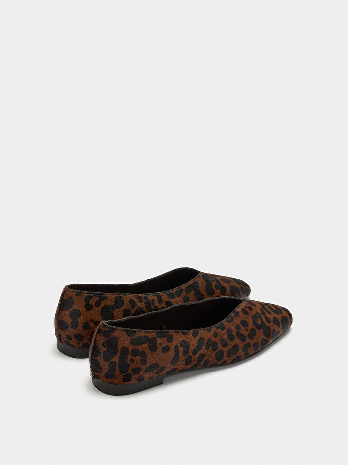 Hayvan Desenli Deri Babet