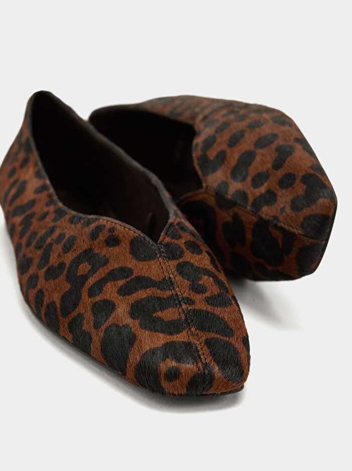 Hayvan Desenli Deri Babet