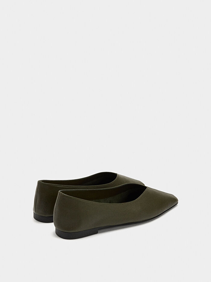 Üst Dikişli Deri Babet