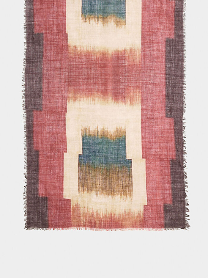 Desenli Şal %100 Yün