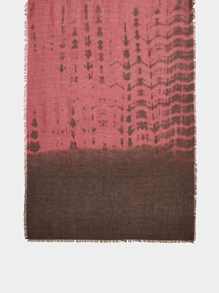 Yün ve Pamuklu Desenli Şal