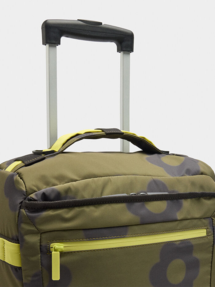 Çiçek Desenli Teknik Kumaş Seyahat Valizi