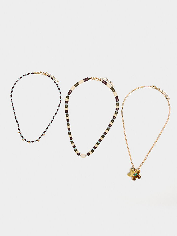 Seramik Boncuklu Kolye Seti