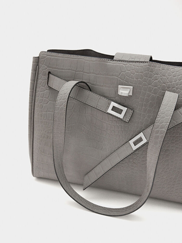 Hayvan Kabartma Desenli 13 İnç Laptop Çantası