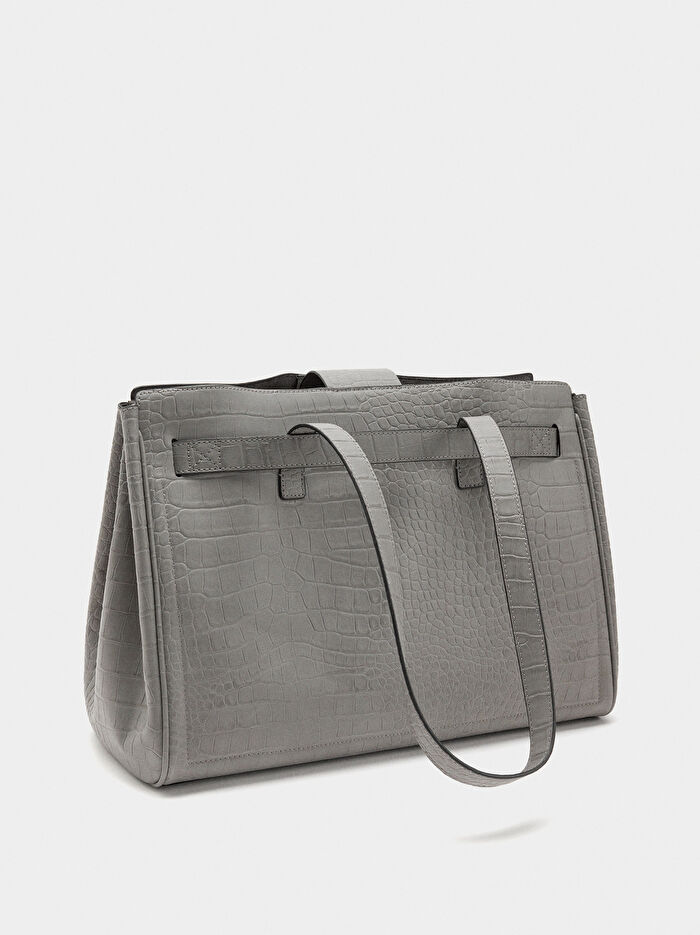 Hayvan Kabartma Desenli 13 İnç Laptop Çantası