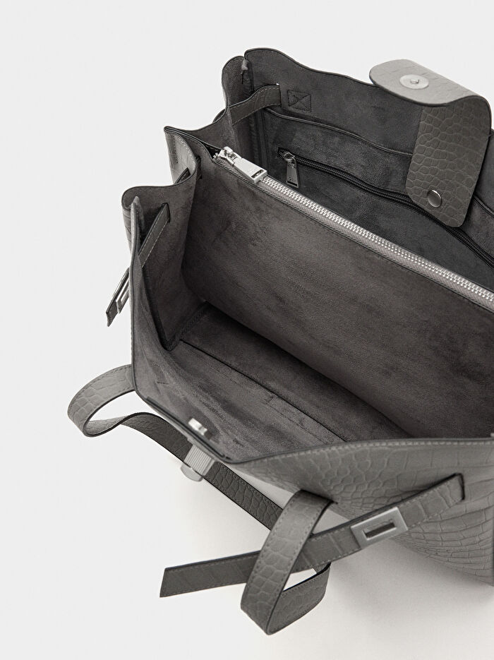 Hayvan Kabartma Desenli 13 İnç Laptop Çantası