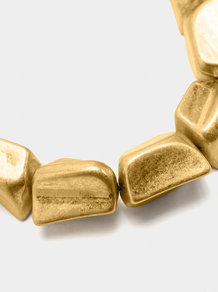 Kare Boncuklu Kısa Kolye