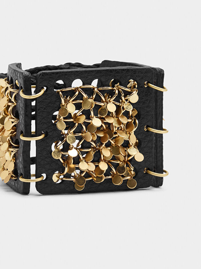 Deri Geniş Bileklik