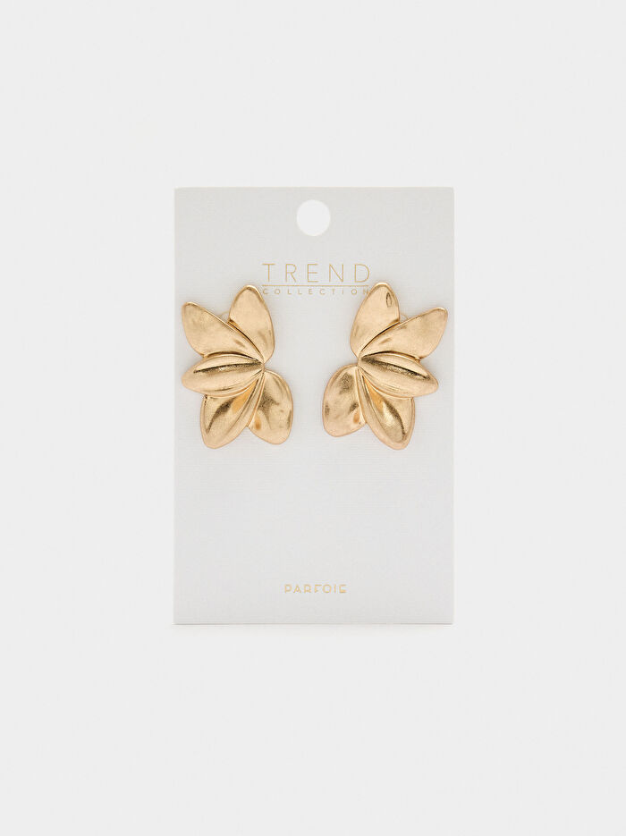 Maxi Yarım Çiçek Küpe