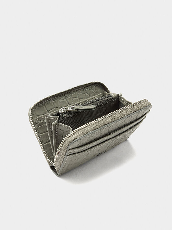 Hayvan Kabartma Desenli Cüzdan XS