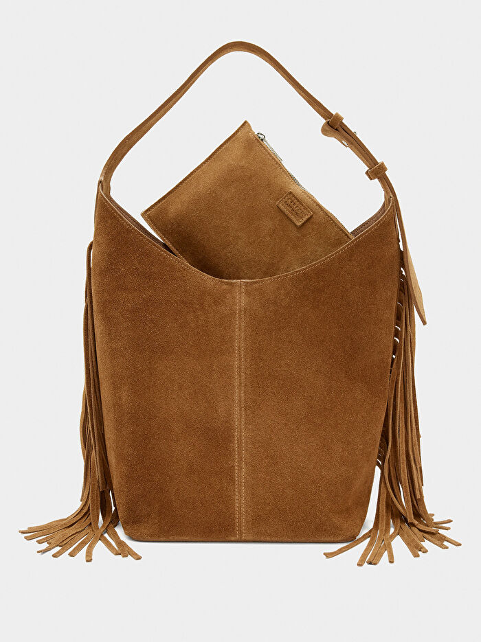 İçi Çıkarılabilir Deri Omuz Çantası