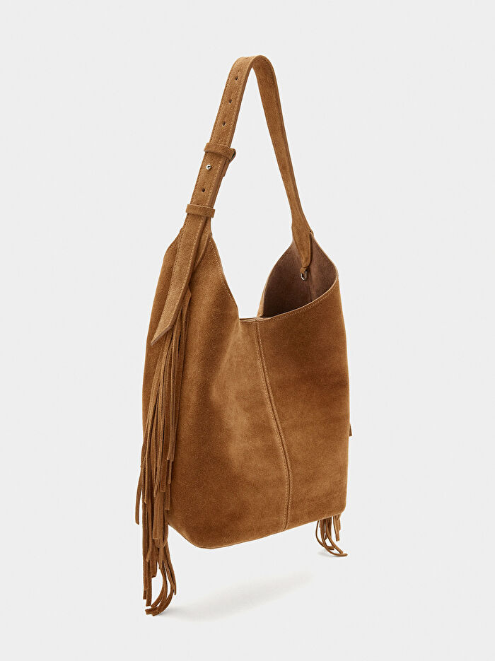 İçi Çıkarılabilir Deri Omuz Çantası