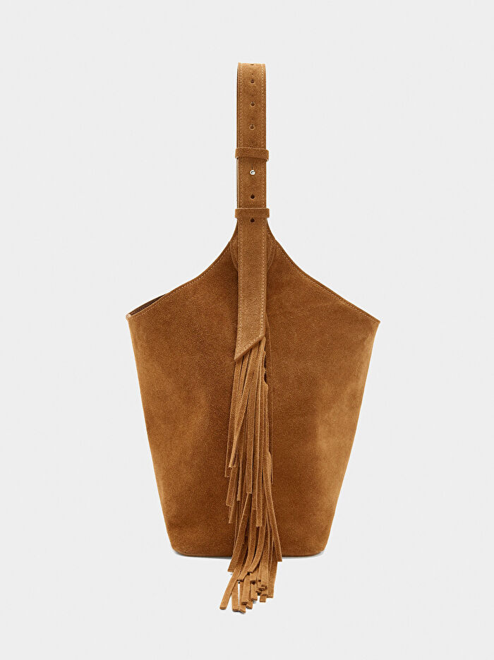 İçi Çıkarılabilir Deri Omuz Çantası