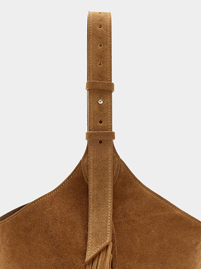 İçi Çıkarılabilir Deri Omuz Çantası