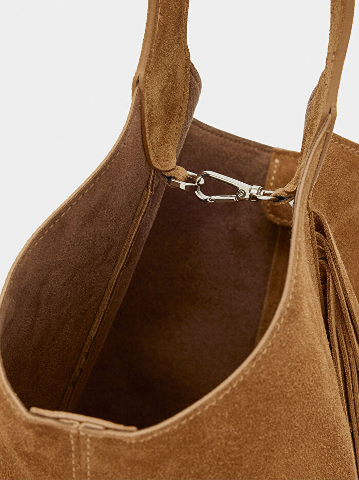 İçi Çıkarılabilir Deri Omuz Çantası