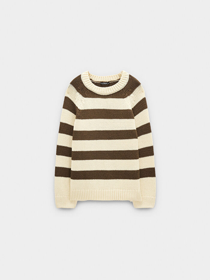 Çizgili Örme Kazak