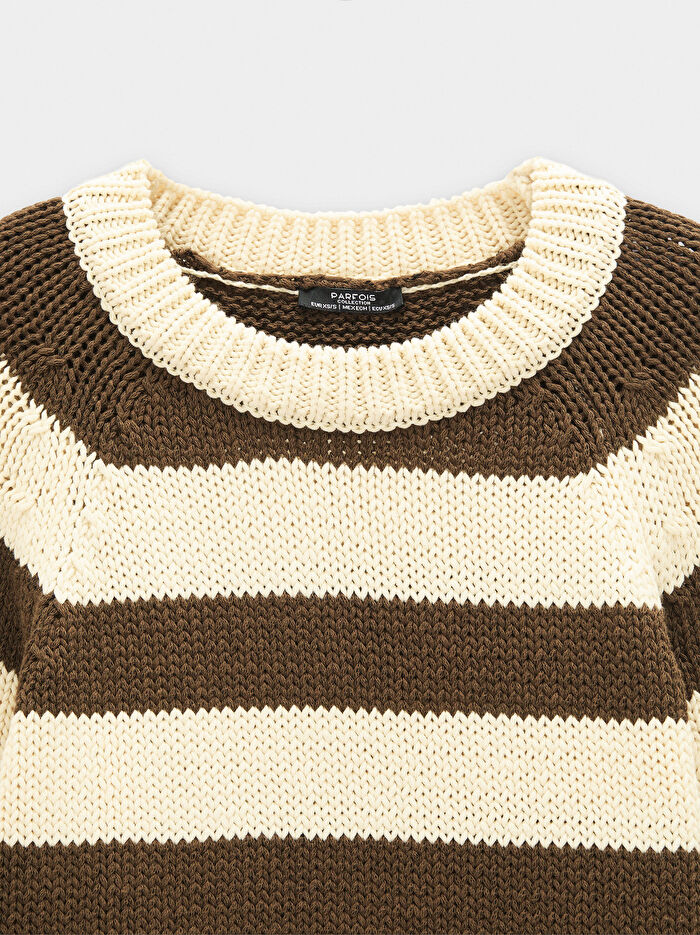 Çizgili Örme Kazak