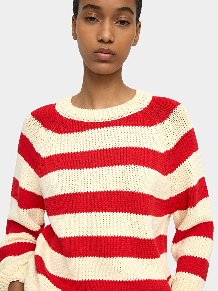 Çizgili Örme Kazak