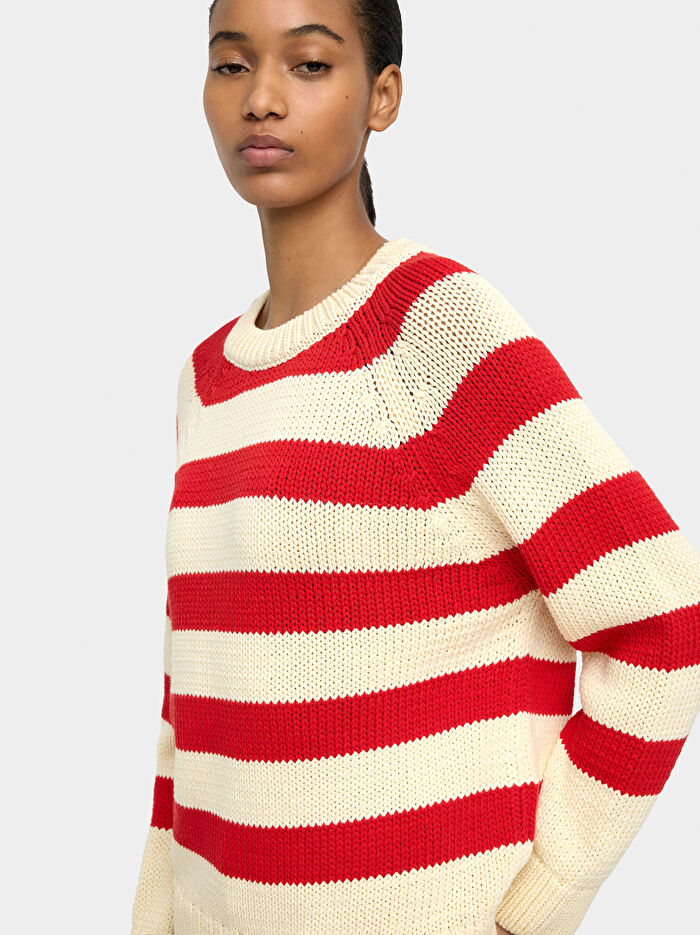 Çizgili Örme Kazak