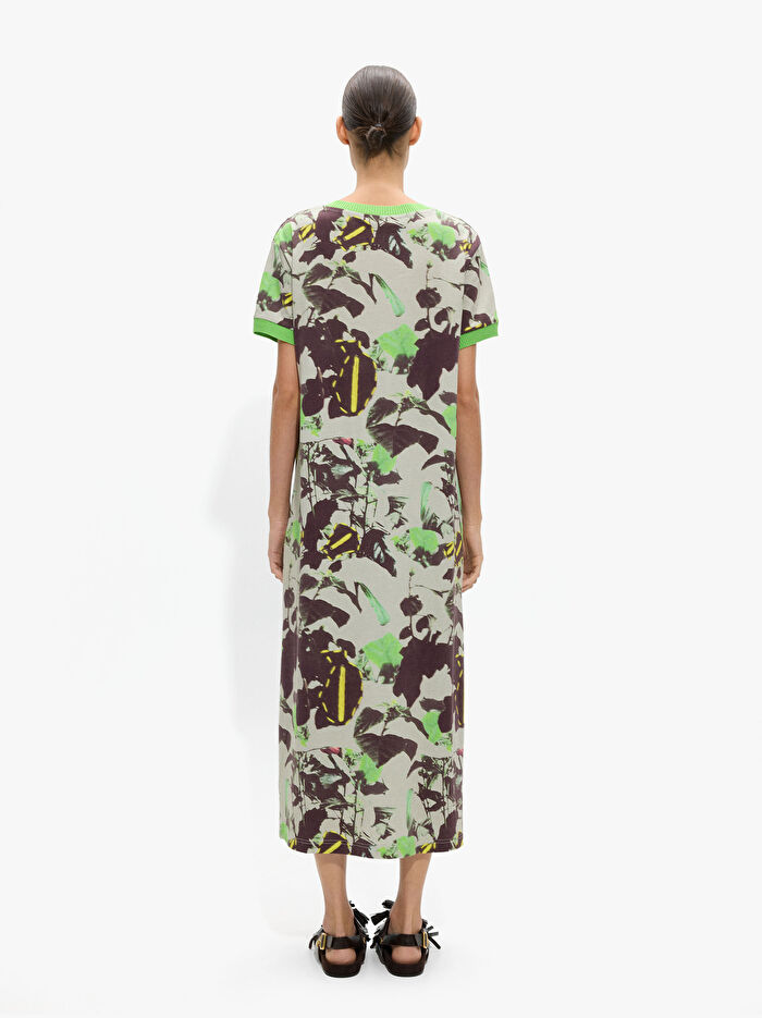 %100 Pamuklu Desenli Elbise