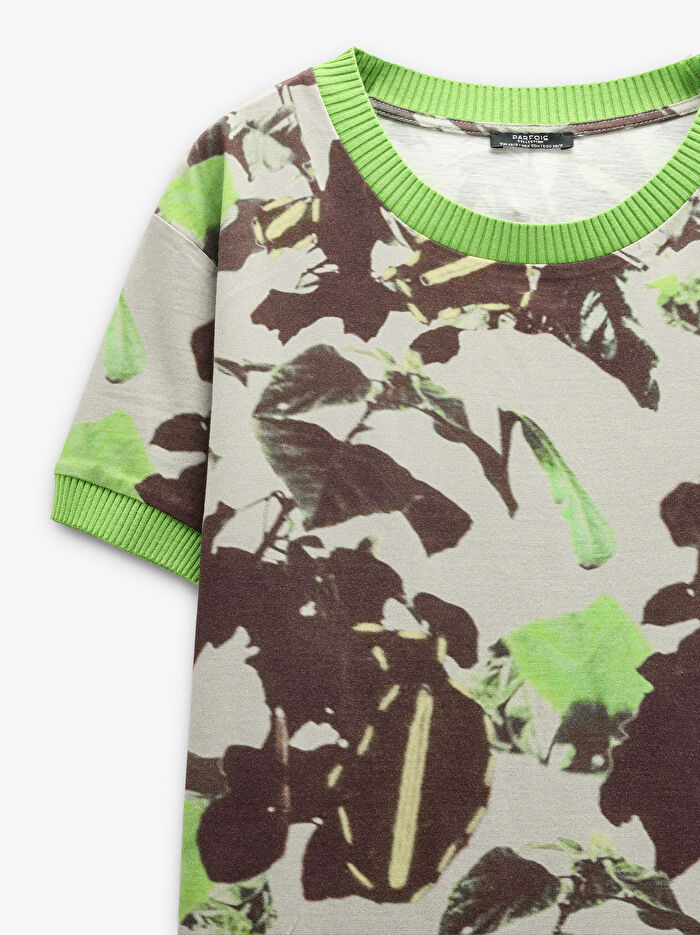 %100 Pamuklu Desenli Elbise