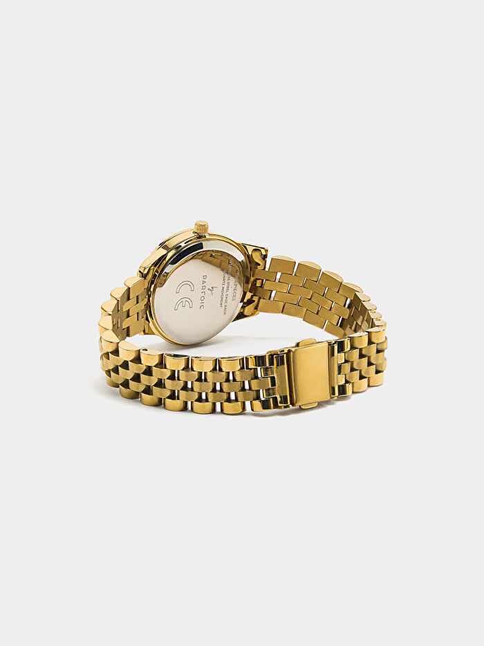 Paslanmaz Çelik Kordonlu Yuvarlak Saat