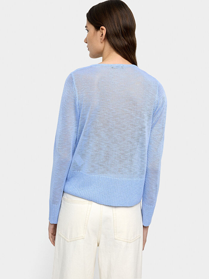 Yarı Şeffaf Örme Kazak