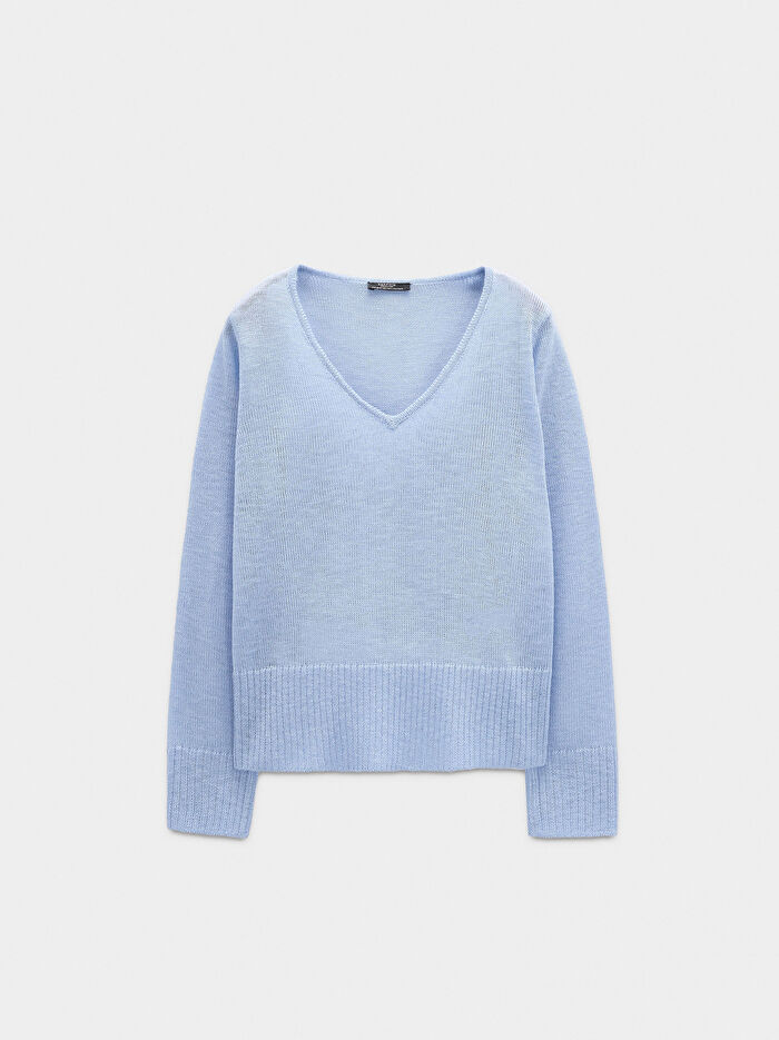 Yarı Şeffaf Örme Kazak