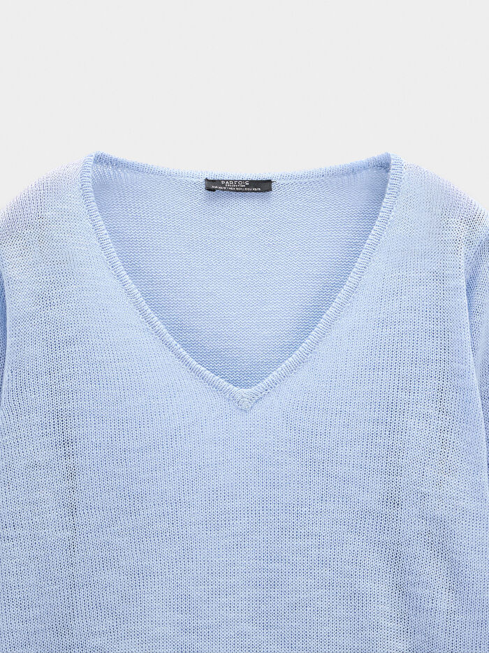 Yarı Şeffaf Örme Kazak