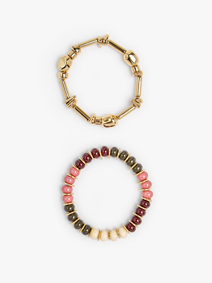 Boncuklu Elastik Bileklik Seti