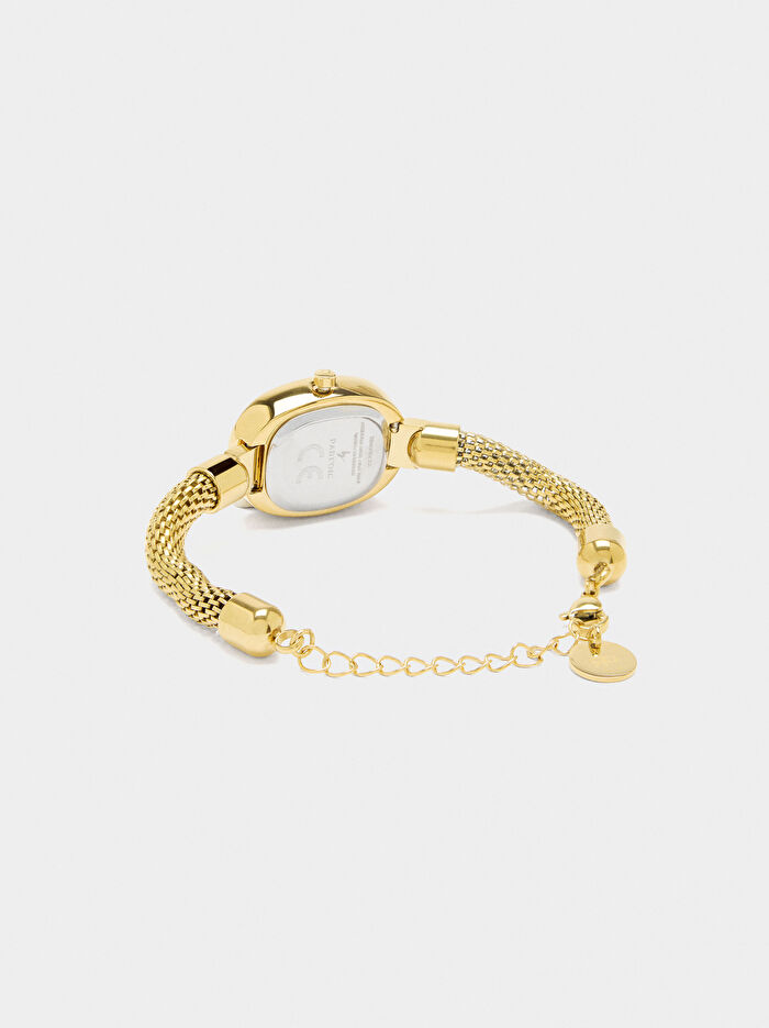 Paslanmaz Çelik Hasır Bileklikli Saat