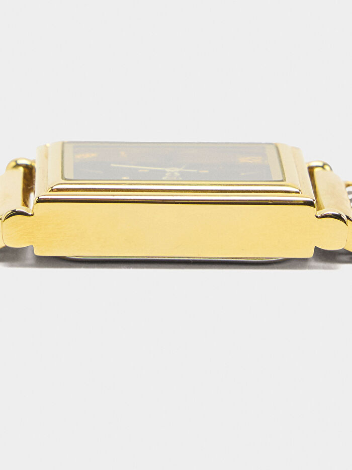 Paslanmaz Çelik Kordonlu Kare Saat