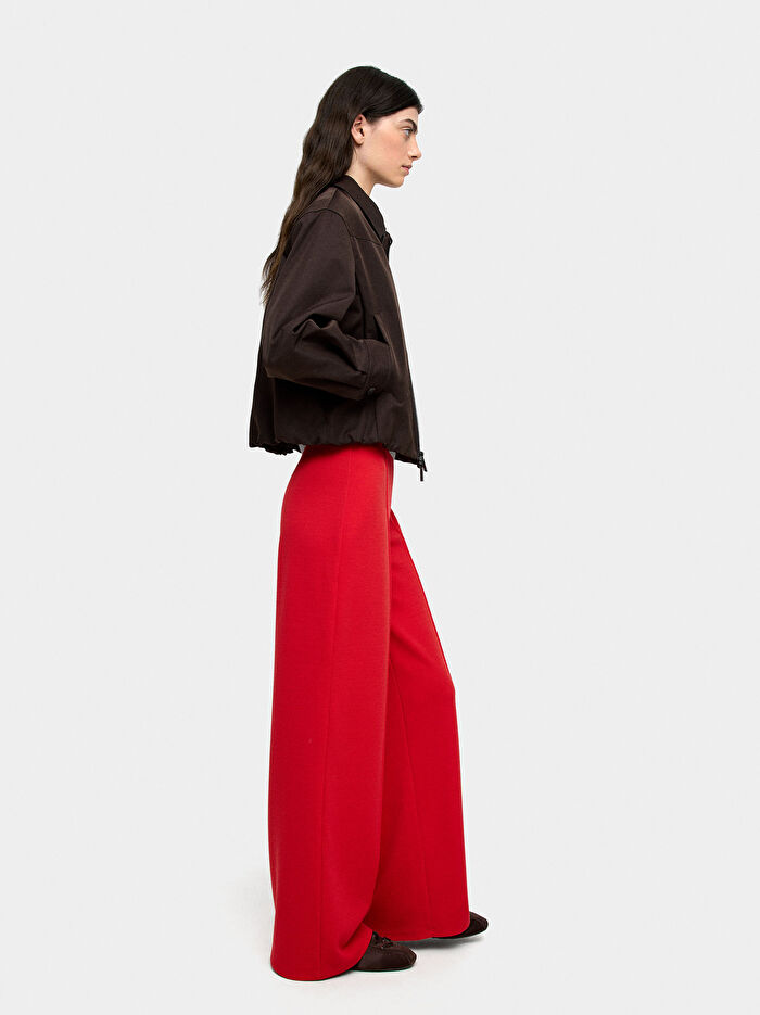 Elastik Bel Pileli Pantolon