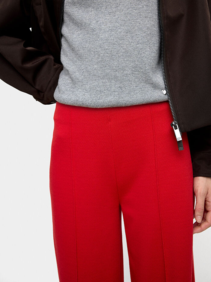 Elastik Bel Pileli Pantolon