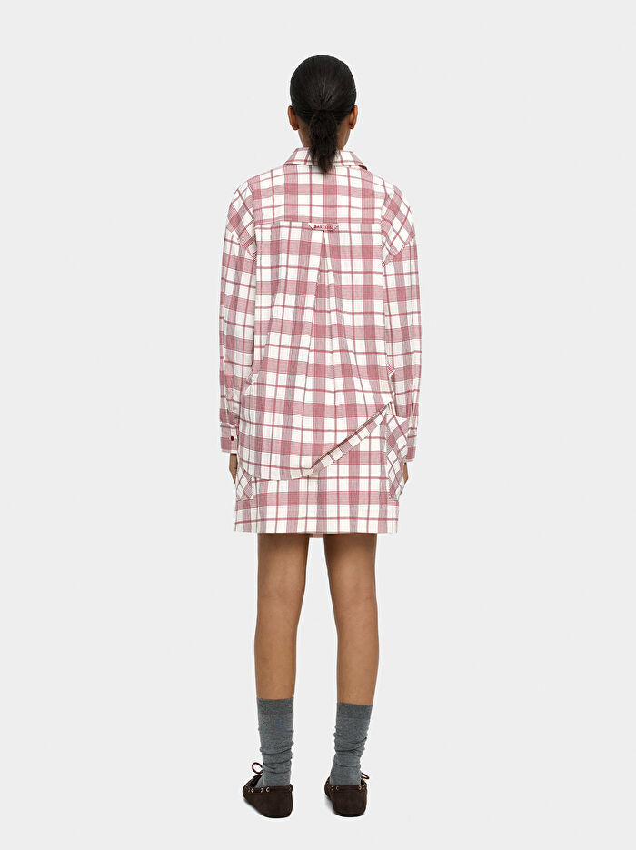 Kare Desenli Cepli Gömlek