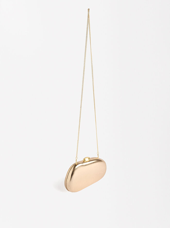 Metalik Party Clutch Çanta