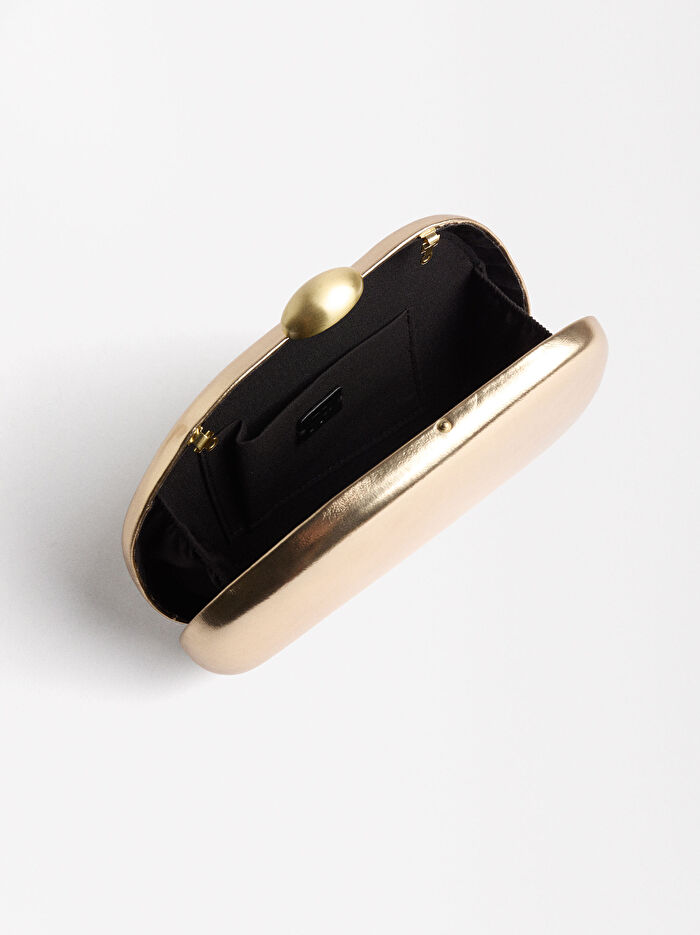 Metalik Party Clutch Çanta