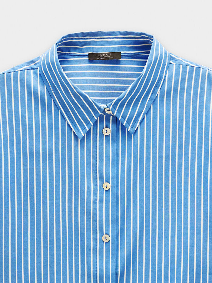 Uzun Kollu Çizgili Gömlek