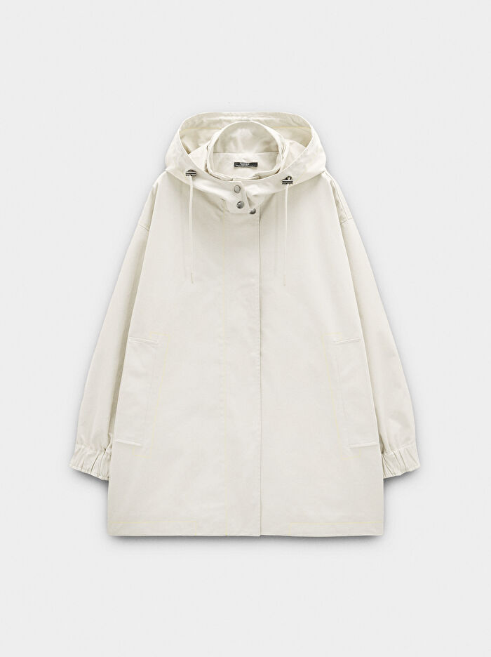 Kapüşonlu Pamuklu Ceket