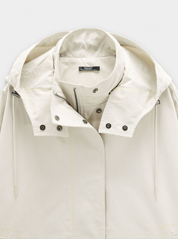 Kapüşonlu Pamuklu Ceket