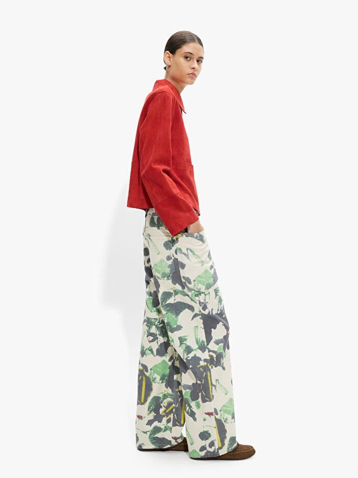 Desenli Denim Pantolon 100% Pamuk