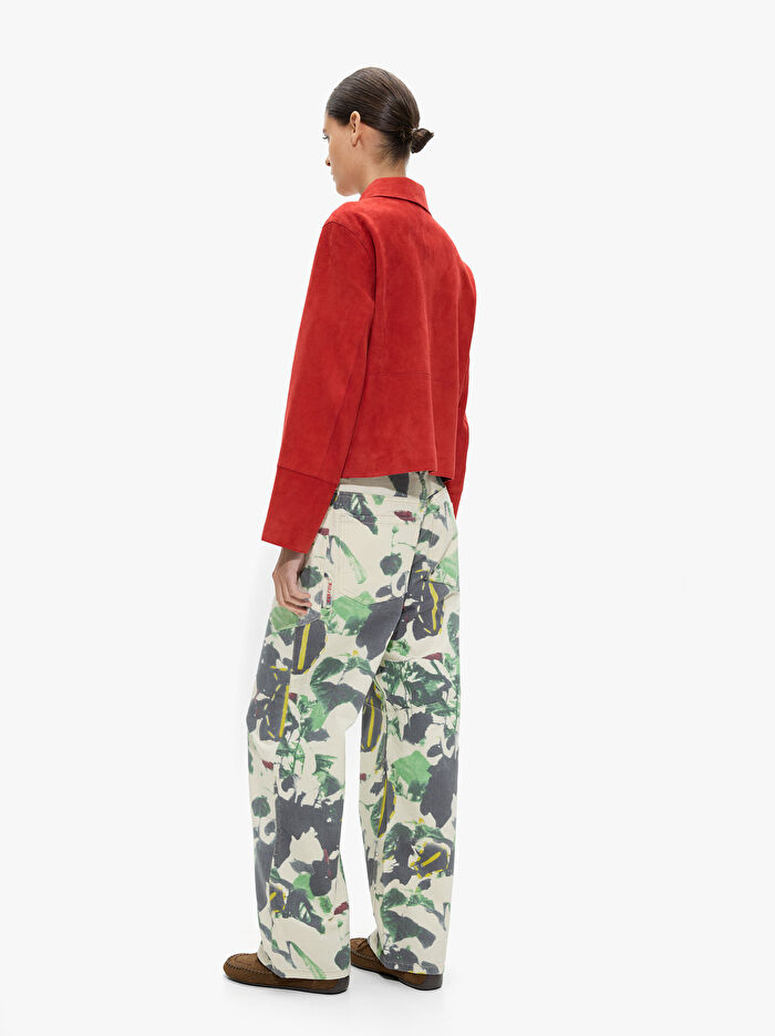 Desenli Denim Pantolon 100% Pamuk