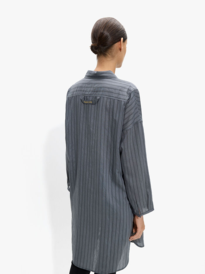 Çizgili Gömlek Elbise