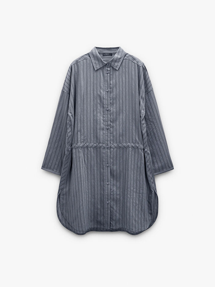 Çizgili Gömlek Elbise