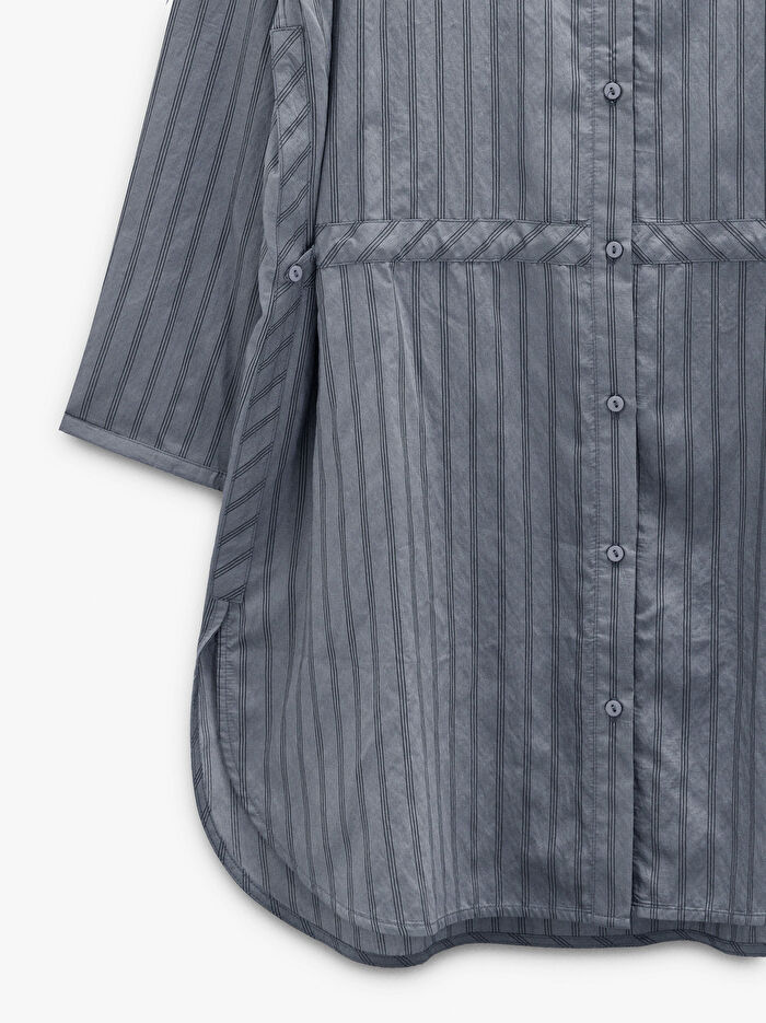 Çizgili Gömlek Elbise