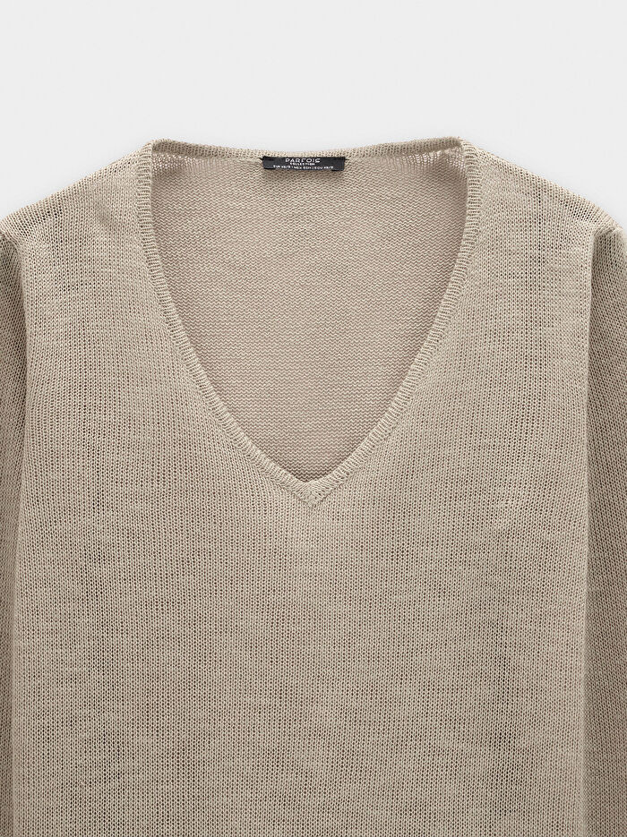 Yarı Şeffaf Örme Kazak