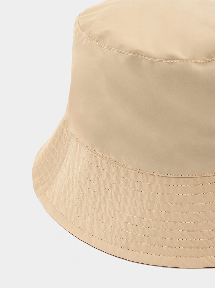 Ters Çevrilebilir Teknik Kumaş Bucket Şapka