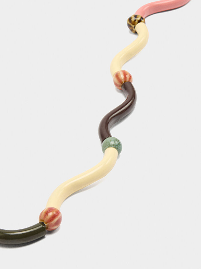 Seramik Dalgalı Kolye